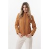 GP-1524 Γυναικείο Δερμάτινο Μπουφάν CAMEL