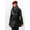 GP-6735 Γυναικεία Δερμάτινη Καμπαρτντίνα Μαύρη