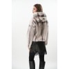 THIRA Γυναικεία VISON Ζακέτα WHITE/BLACK