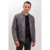 M-MP016 Αντρικό Δερμάτινο Μπουφάν  NEW GREY