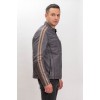 M-MP016 Αντρικό Δερμάτινο Μπουφάν  NEW GREY