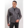 M-MP016 Αντρικό Δερμάτινο Μπουφάν  NEW GREY