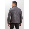 M-MP016 Αντρικό Δερμάτινο Μπουφάν  NEW GREY