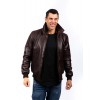 Lucas Αντρικό Δερμάτινο Bomber Καφέ