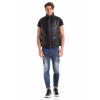 Vest Men Αντρικό Δερμάτινο Γιλέκο Μαύρο