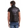 Vest Men Αντρικό Δερμάτινο Γιλέκο Μαύρο