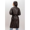 004 Womens Leather  Trenchcoat  Brown