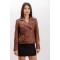 1529 Γυναικείο Δερμάτινο Jacket Cognac