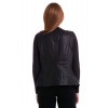 154155 Womens Leather Vest with Buttons Black