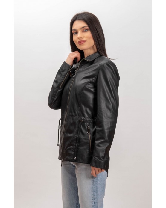 2241  Woman's Leather  Jacket Black