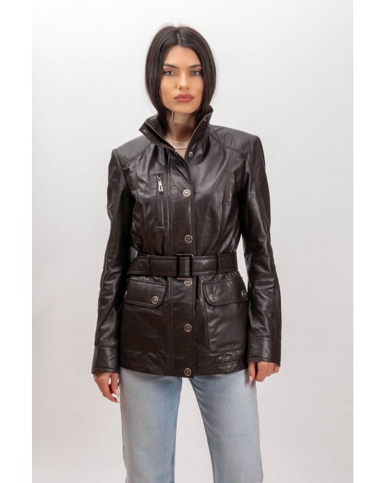 2245  Woman's Leather  Jacket Brown