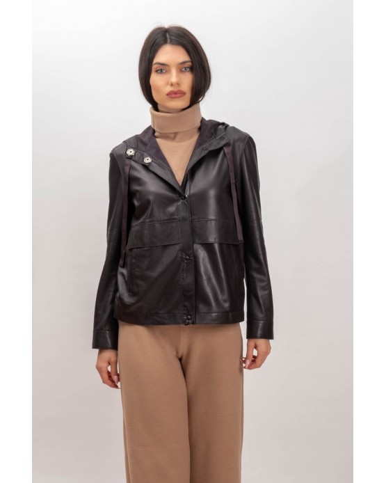 4275  Woman's Leather  Jacket Black