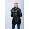5260  Γυναικείο Δερμάτινο Παρκά με Γούνα Μαύρο