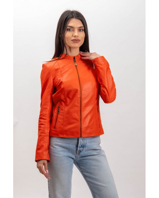 5284  Woman's Leather  Jacket Orchid