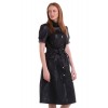 Dress-1 Γυναικείο Δερμάτινο Φόρεμα Μαύρο