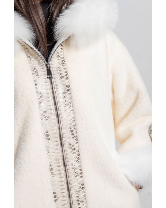 2023 ΓΥΝΑΙΚΕΙΑ ΖΑΚΕΤΑ ΜΑΛΛΙ ΚΑΙ ΓΟΥΝΑ OFF WHITE 