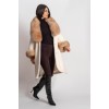 3024 WOMEN'S WOOL AND FUR COAT OFF WHITE 