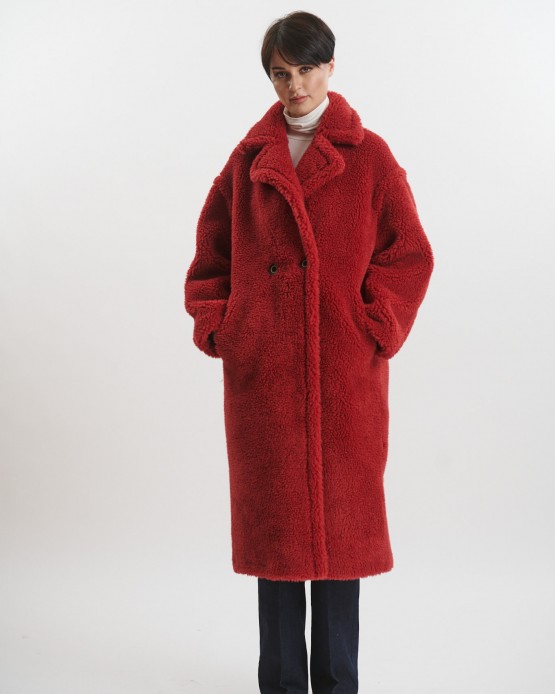 198380 Womens Synthetic Coat Red