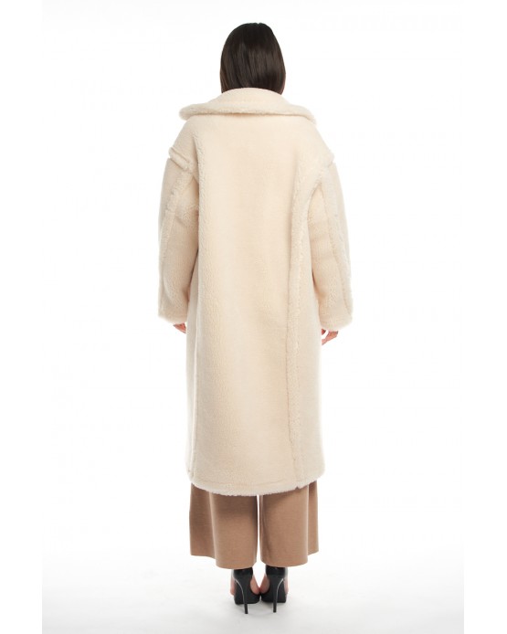 Teddy 2 Γυναικείο Συνθετικό Παλτό Off White