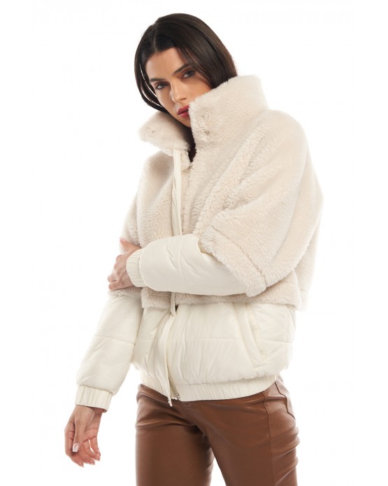 NF-X2 Womens' Faux Fur Jacket Beige
