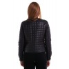 KS5455 Womens Leather Jacket with Button Black
