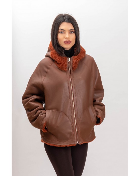 4279 ΓΥΝΑΙΚΕΙΟ ΜΟΥΤΟΝ DOUBLE FACED COGNAC
