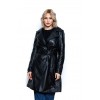 TrenchCoat  Γυναικεία Δερμάτινη Καμπαρντίνα  Μαύρη