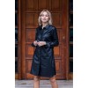 Shirtdress Γυναικείο Δερμάτινο Φόρεμα Μαύρο