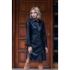 Shirtdress Γυναικείο Δερμάτινο Φόρεμα Μαύρο